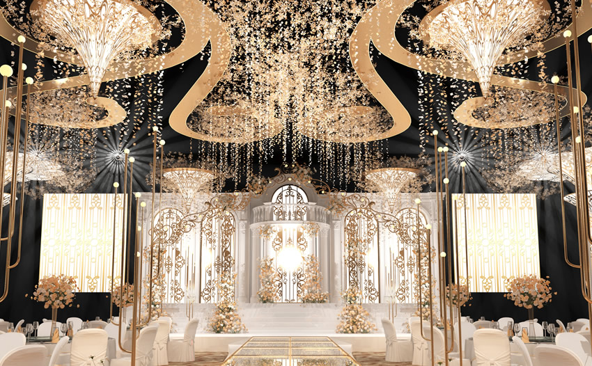 南江花木兰喜事汇金色大厅效果展示